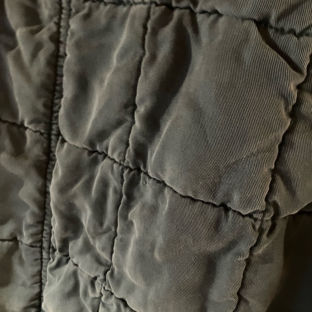 Free People Quilted Jacket in Dark Green